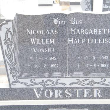 VORSTER Nicolaas Willem 1942-1992 &amp; Margaretha Hauptfleisch 1943-1993