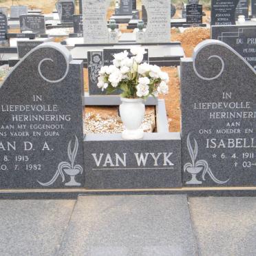 WYK Jan D.A. 1913-1982, van &amp; Isabella M. SCHOLTZ 1911-1992