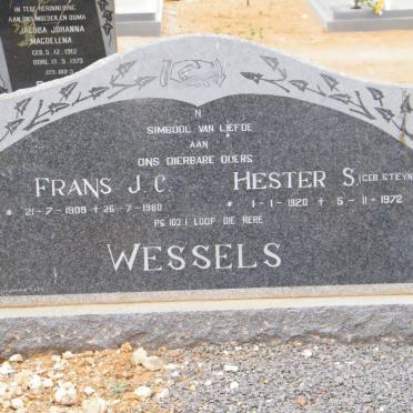 WESSELS Frans J.C. 1909-1980 &amp; Hester S. STEYN 1920-1972
