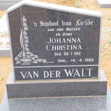 WALT Johanna Christina, van der 1912-1985