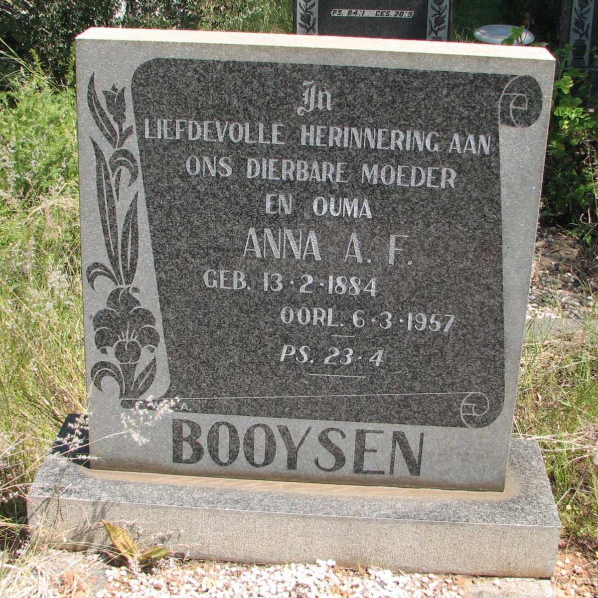 BOOYSEN Anna A.F. 1884-1957