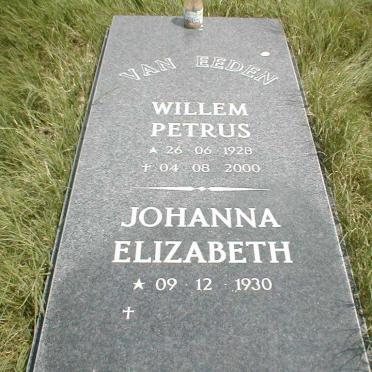 EEDEN Willem Petrus, van 1928-2000 &amp; Johanna Elizabeth 1930-