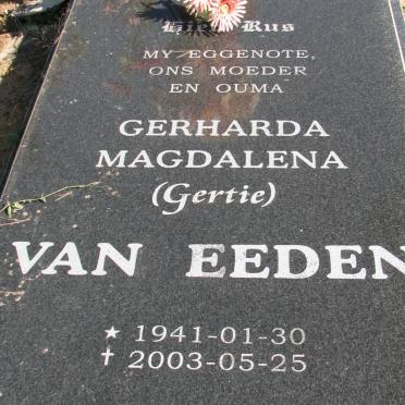 EEDEN Gerharda Magdalena, van 1941-2003
