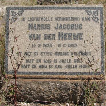 MERWE Marius Jacobus, van der 1925-1957