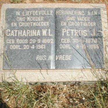 MEYER Petrus J. 1878-1966 &amp; Catharina W.L. ROOS 1882-1961