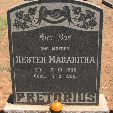 PRETORIUS Hester Magaritha 1886-1968
