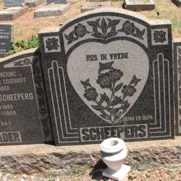 SCHEEPERS Jacobus H. 1893-1959 &amp; Susanna W. 1896-