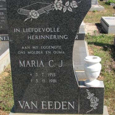 EEDEN Maria C.J., van 1915-1981