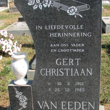 EEDEN Gert Christiaan, van 1912-1985