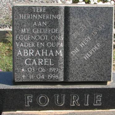 FOURIE Abraham Carel 1919-1998