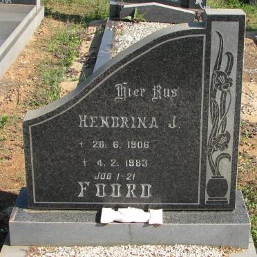 FOORD Hendrina J. 1906-1983