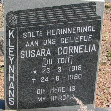 KLEYNHANS Susara Cornelia nee du TOIT 1918-1990
