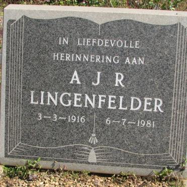 LINGENFELDER A.J.R. 1916-1981