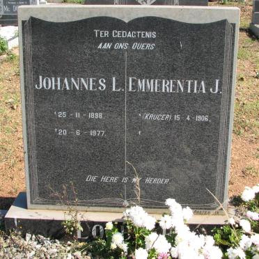 LOUBSER Johannes L. 1898-1977 &amp; Emmerentia J. KRUGER 1906-