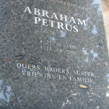 MARAIS Abraham Petrus 1980-2003