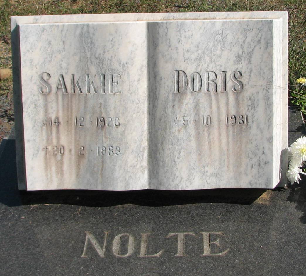 NOLTE Sakkie 1926-1983 &amp; Doris 1931-