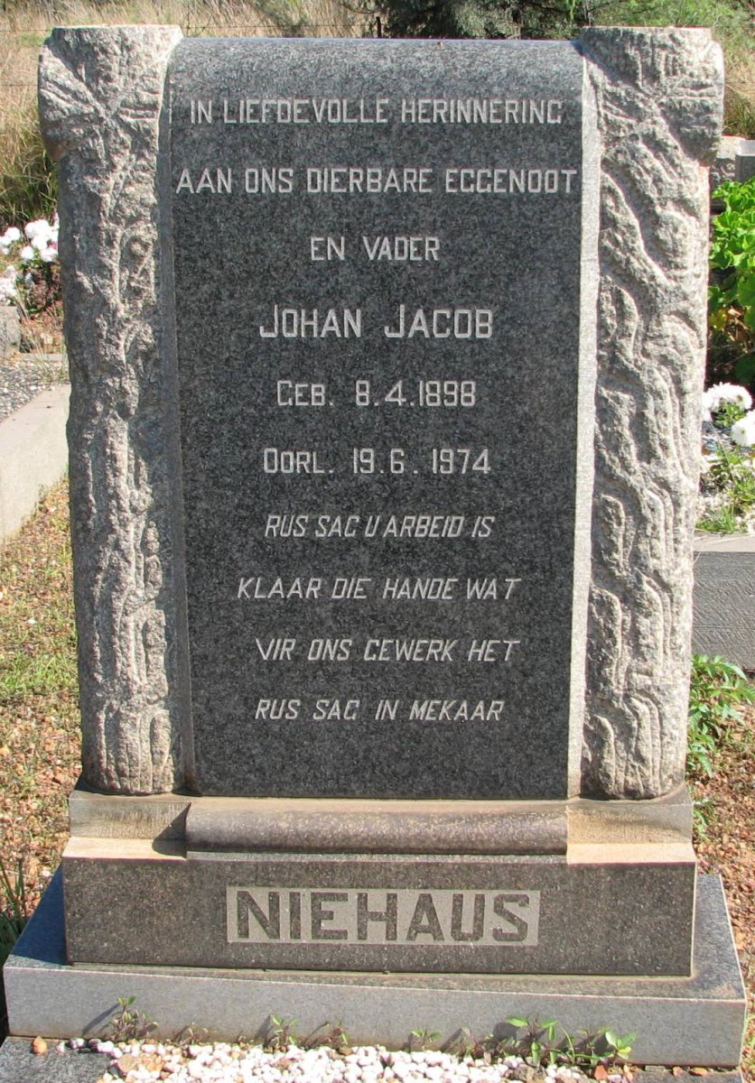 NIEHAUS Johan Jacob 1898-1974