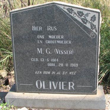 OLIVIER M.G. nee VISSER 1914-1969