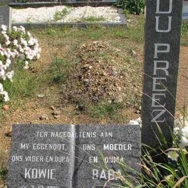 PREEZ Kowie, du 1916-1991 &amp; Baba  -2004