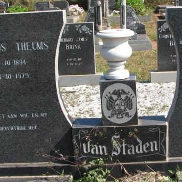 STADEN Philippus Theunis, van 1894-1979 &amp; Johanna SEYMORE 1896-1997