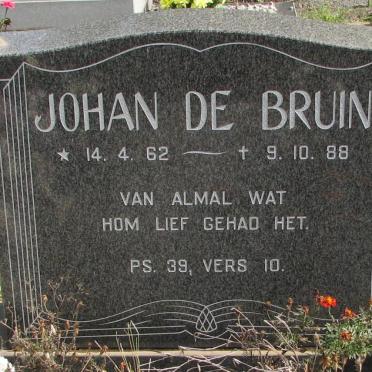 BRUIN Johan, de 1962-1988