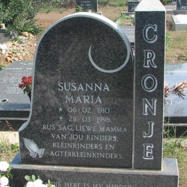 CRONJE Susanna Maria 1910-1998