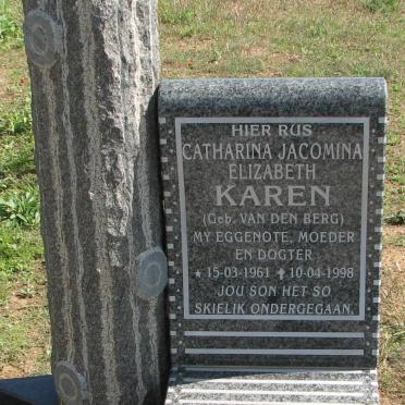 COETZEE Catharina Jacomina Elizabeth nee van den BERG 1961-1998