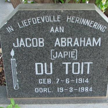 TOIT Jacob Abraham, du 1914-1984