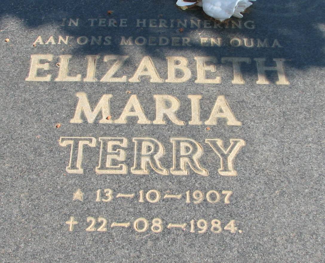 TERRY Elizabeth Maria 1907-1984