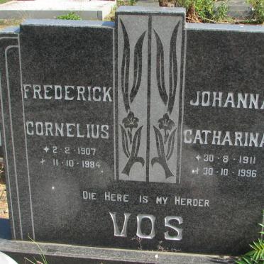VOS Frederick Cornelius 1907-1984 &amp; Johanna Catharina 1911-1996