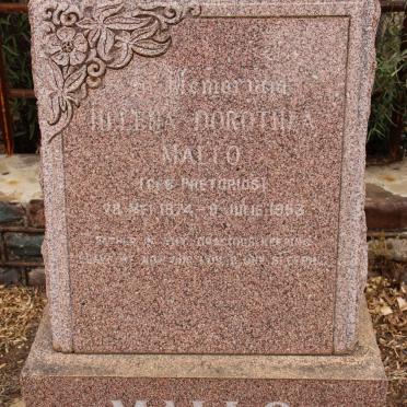 MALLO Helena Dorothea nee PRETORIUS 1874-1953