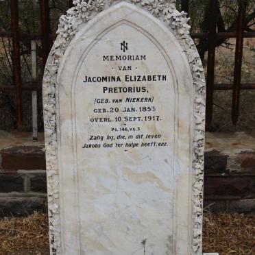 PRETORIUS Jacomina Elizabeth nee VAN NIEKERK 1853-1917