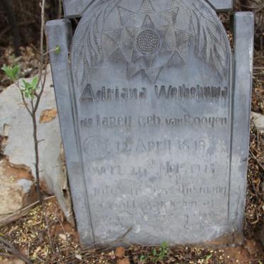 REY Adriana Welhelmina, de la nee VAN ROOYEN 1818-1913
