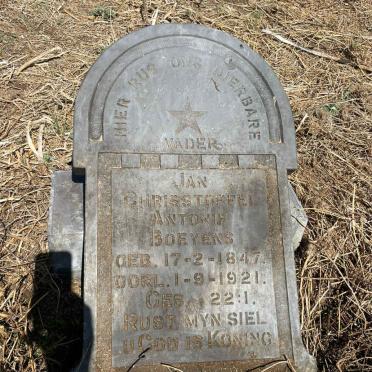 BOEYENS Jan Chrisstoffel Antonie 1847-1921