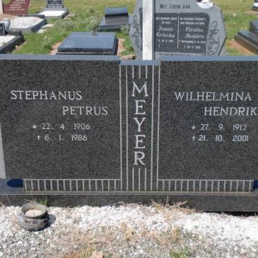 MYERS Stephanus Petrus 1906-1986 &amp; Wilhelmina Hendrika 1912-2001