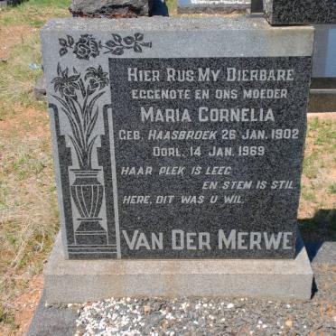 MERWE Maria Cornelia, van der nee HAASBROEK  1902-1969