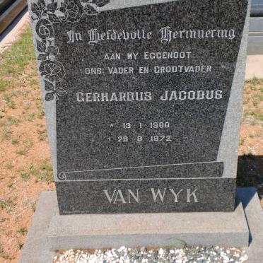 WYK Gerhardus Jacobus, van 1900-1972