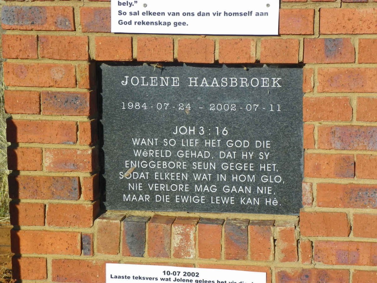 HAASBROEK Jolene 1984-2002