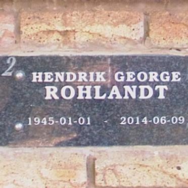 ROHLANDT Hendrik George 1945-2014