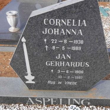 ASPELING Jan Gerhardus 1906-1997 &amp; Cornelia Johanna 1938-1989