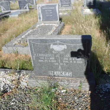 BEUKES Gerhardus J. 1890-1963 &amp; Anna J. 1882-1963