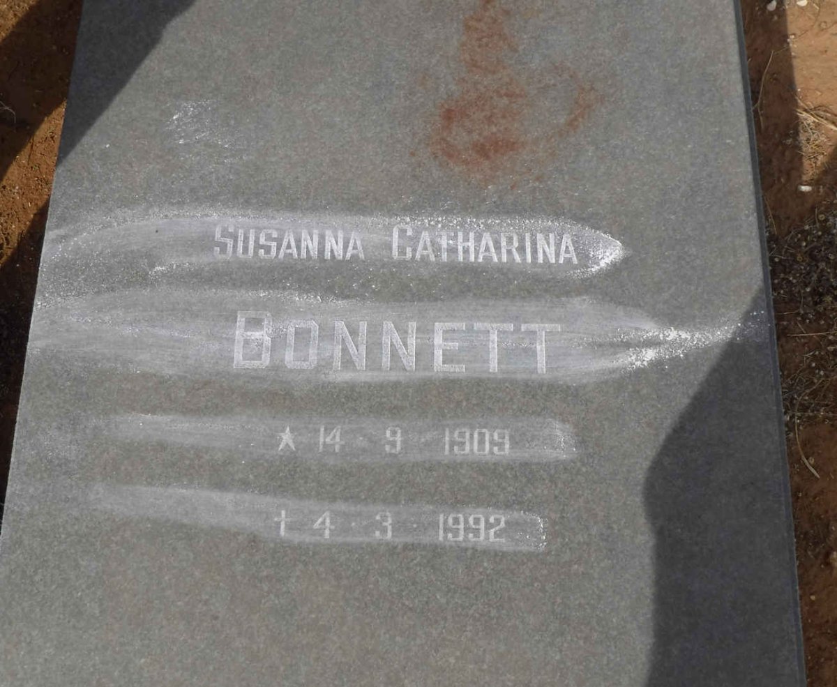 BONNETT Susanna Catharina 1909-1992