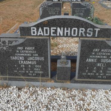 BADENHORST Barend Jacobus Erasmus 1909-1983 &amp; Annie Susanna NEL 1912-1982