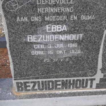 BEZUIDENHOUT Ebba 1916-1978