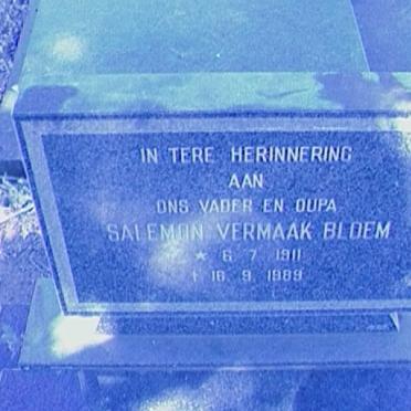 BLOEM Salemon Vermaak 1911-1989