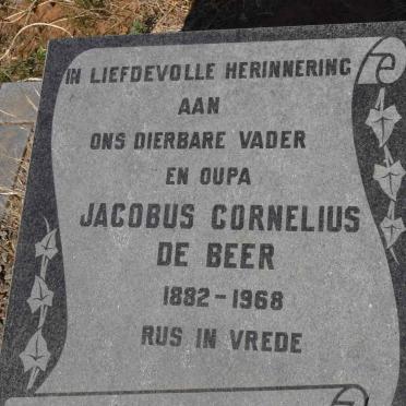 BEER Jacobus Cornelius, de 1882-1968