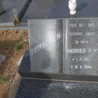 BARKHUIZEN Andries P.F. 1911-1984 &amp; Magdalena C. 1916-1976