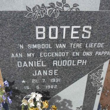 BOTES Daniël Rudolph Janse 1931-1982