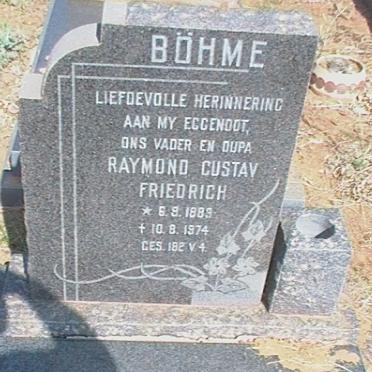 BÖHME Raymond Gustav Friedrich 188?-1974