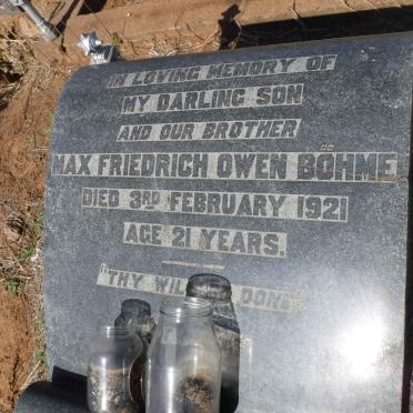 BÖHME Max Friedrich Owen -1921